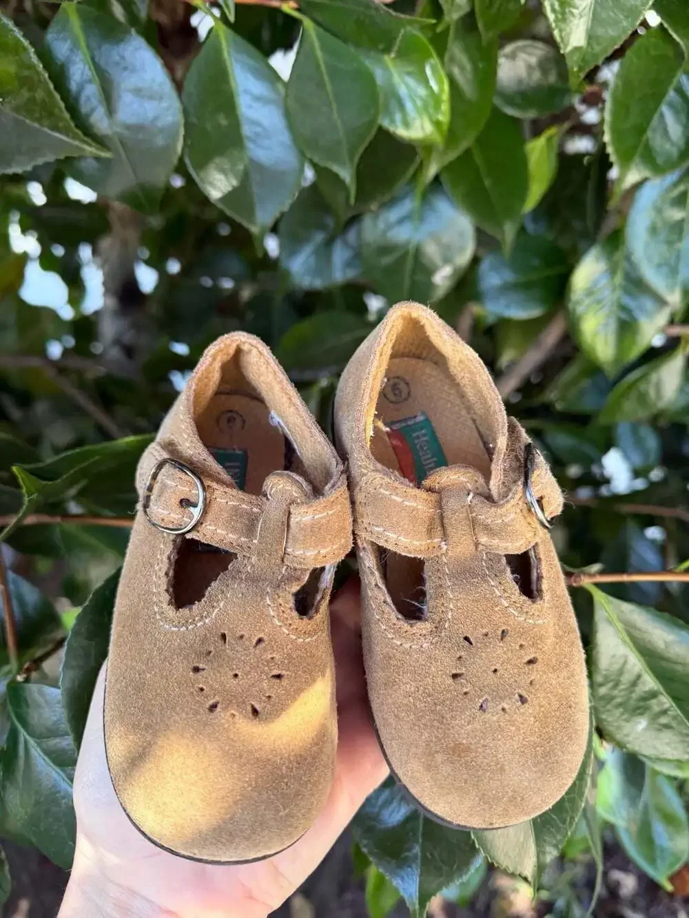 Vintage Healthtex Toddler Suede Mary Jane Shoes with Buckle Closure